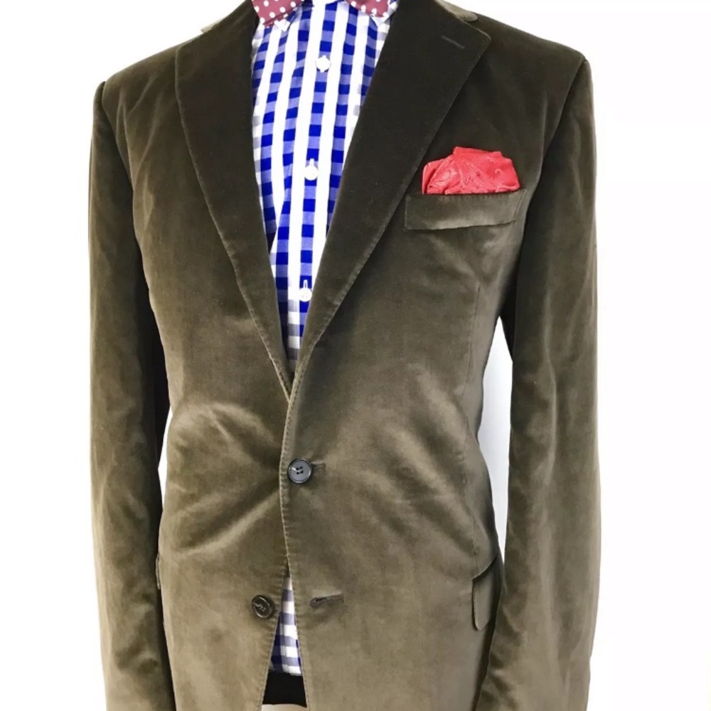 ERMENEGILDO ZEGNA MENS BROWN VELVET SILK-SKIN